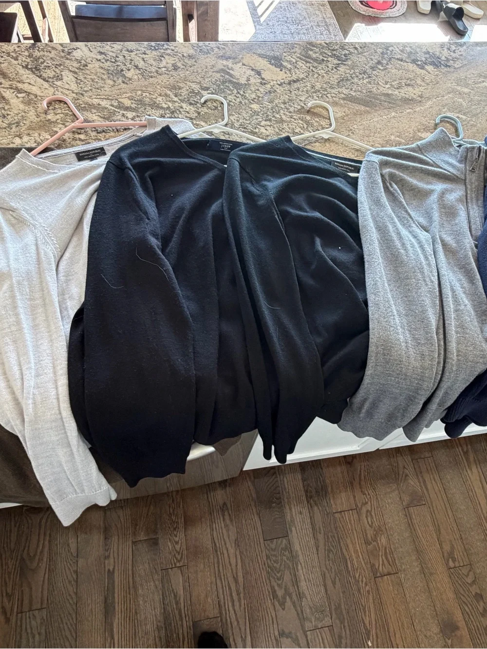 Banana Republic Black and Gray Men’s Sweaters - Mixed Lot of 6